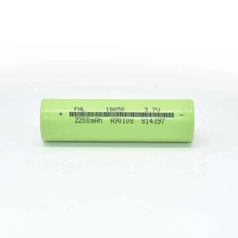 
18650 cylindrical lithium-ion cell 2200mah 3.7v bluetooth speaker battery standard voltage 3.7v flat-head green lithium battery 
