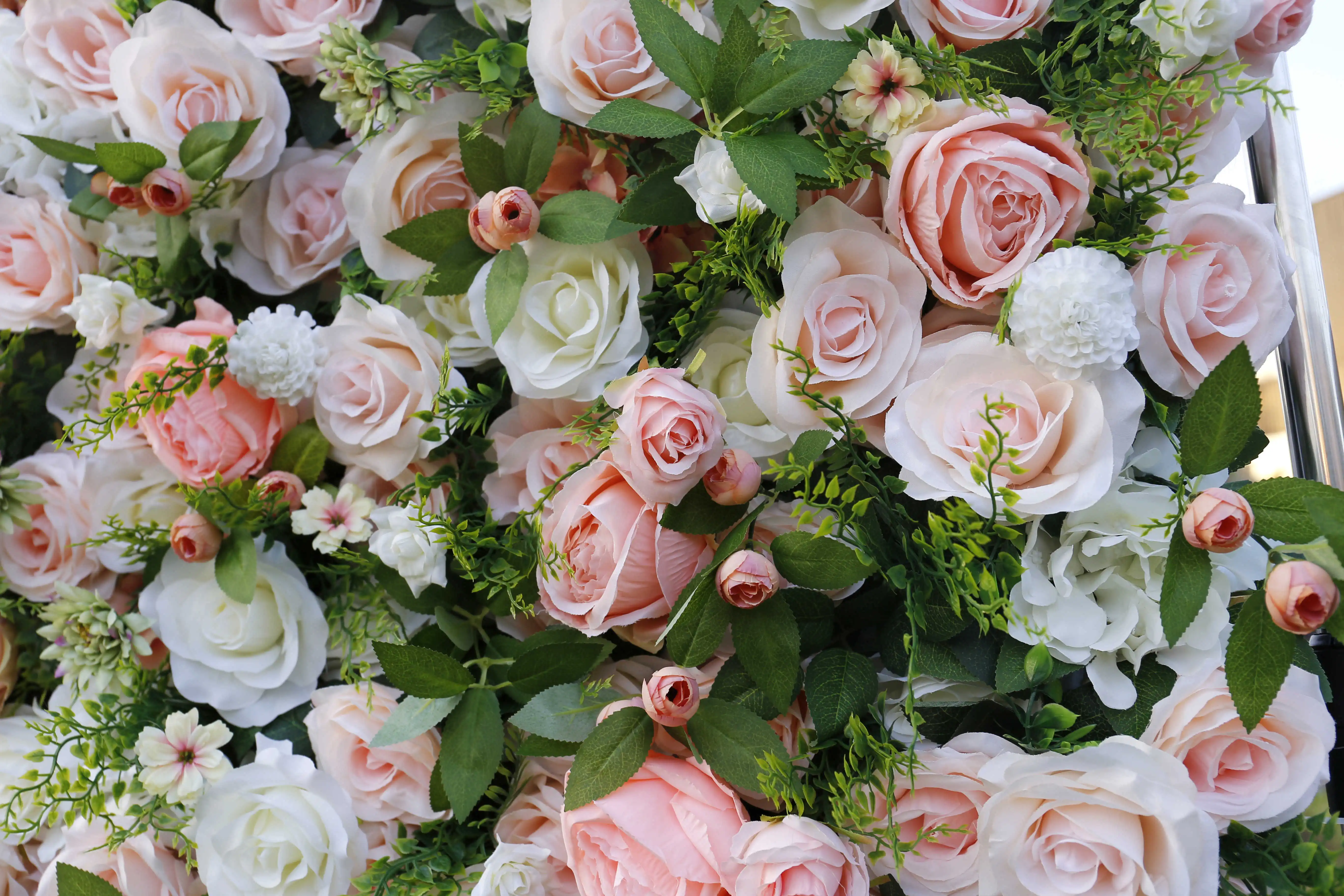 BD012 Factory Wholesale Price Lower 3D  Flower Panel Wedding Decoration Artificial Flower Wall Backdrop