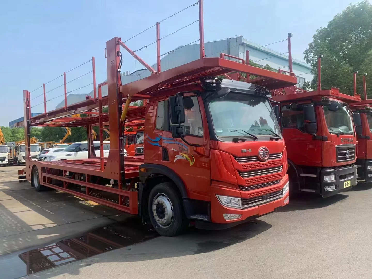 FAW brand 2 axle car carrier trailer truck