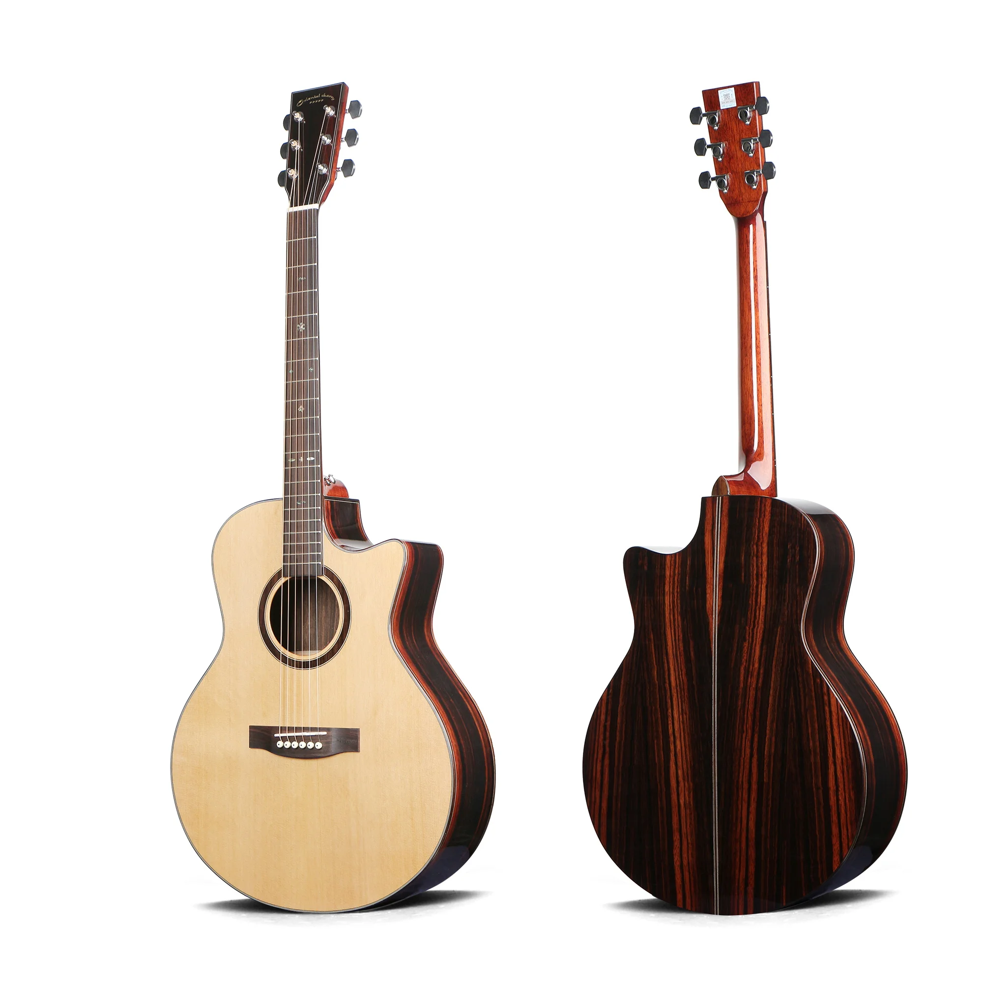 Китайские музыкальные инструменты, Восточная вишневая акустическая гитара с кедровым деревом