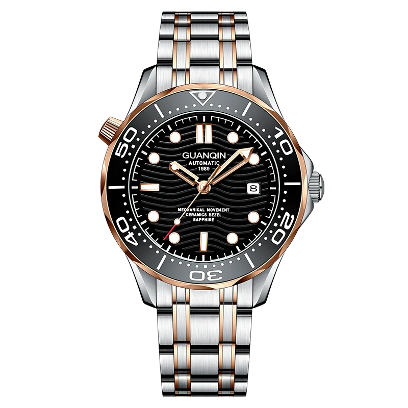 2023 New Model GUANQIN  OEM ODM Custom Brand Mens Luxury Automatic Skeleton Mechanical Wrist Watches 100M Waterproof