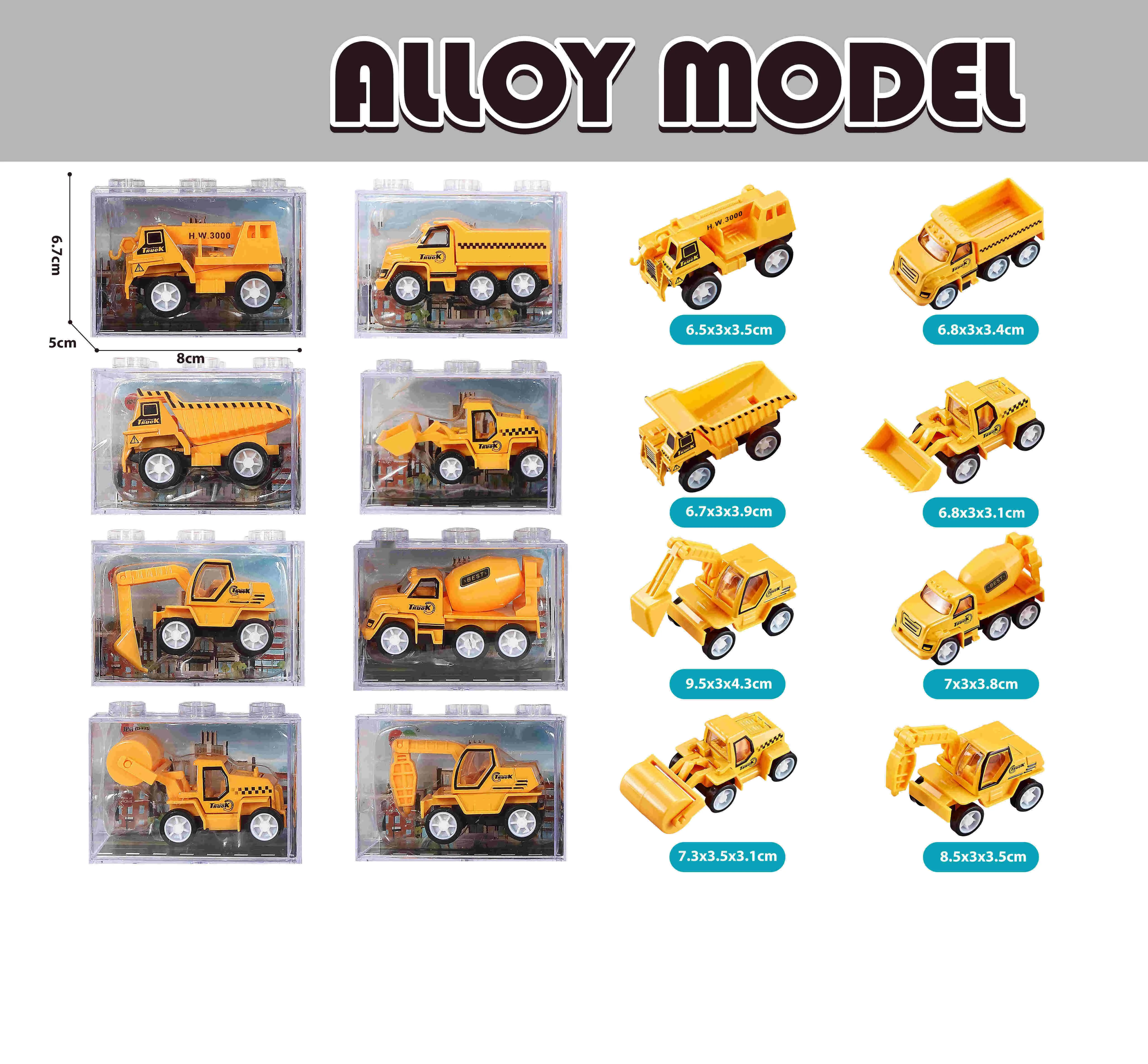 Hot 1:64 Small Alloy Car Free wheel Metal Vehicle Alloy Plastic Car  With Plastic Box