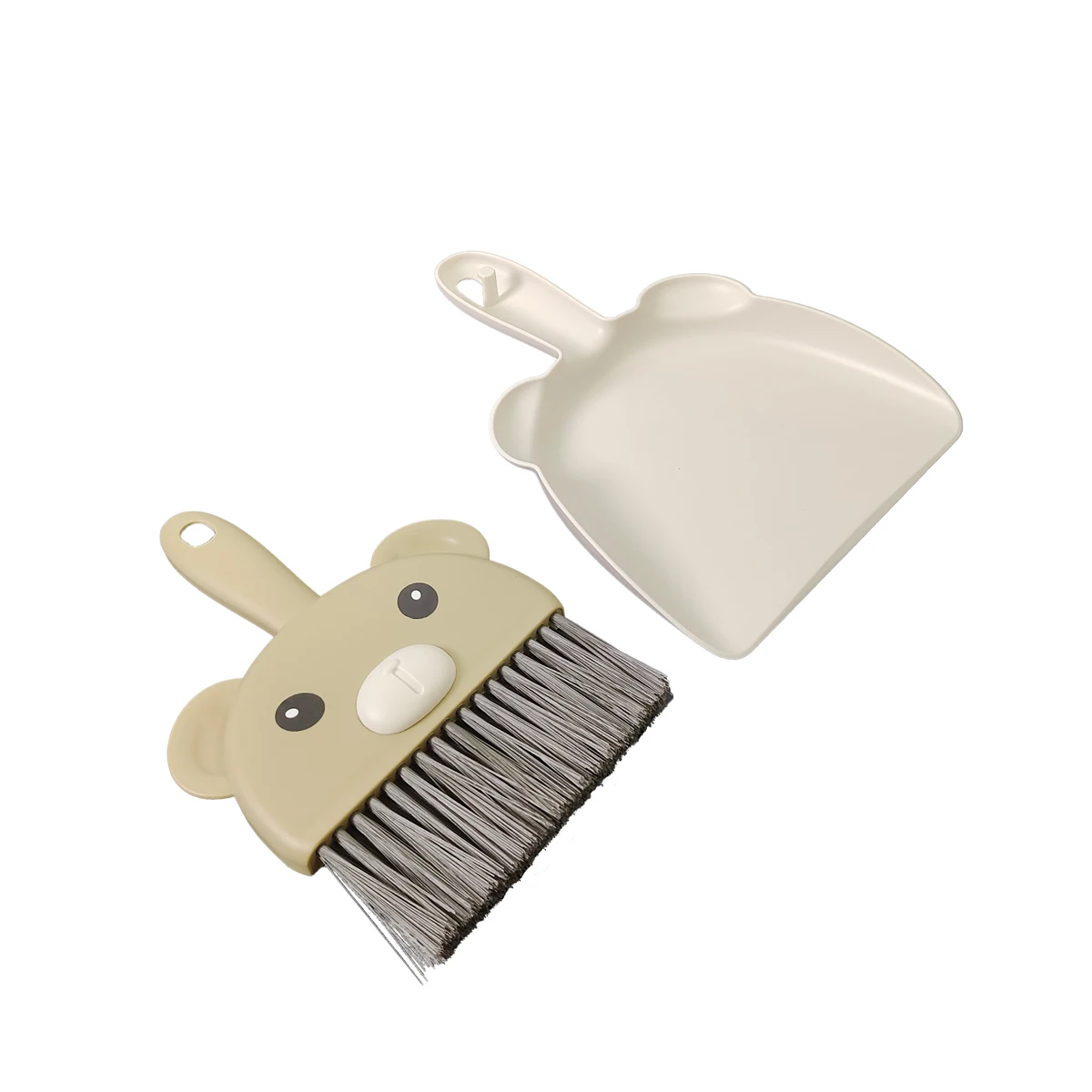 Sunshine Cute Bear Appearance Small Broom & Dustpan Set for Desktop Cleaning