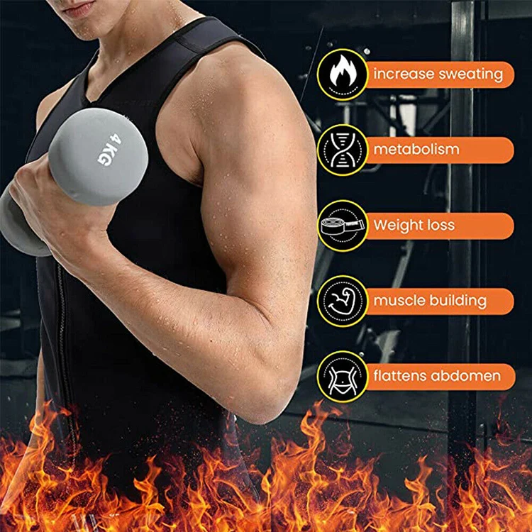Vest Shaper Men Body Shaper Neoprene Weight Loss Corset Sauna Vest