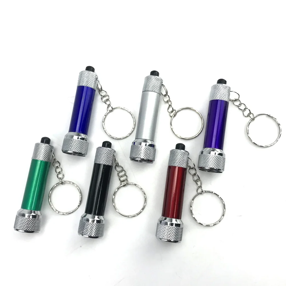 LFT010 Mini Aluminum Keychain Light 5 LED Strong Light Handle Torch Flashlights