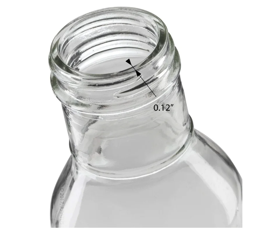 12 oz clear glass sauce bottle