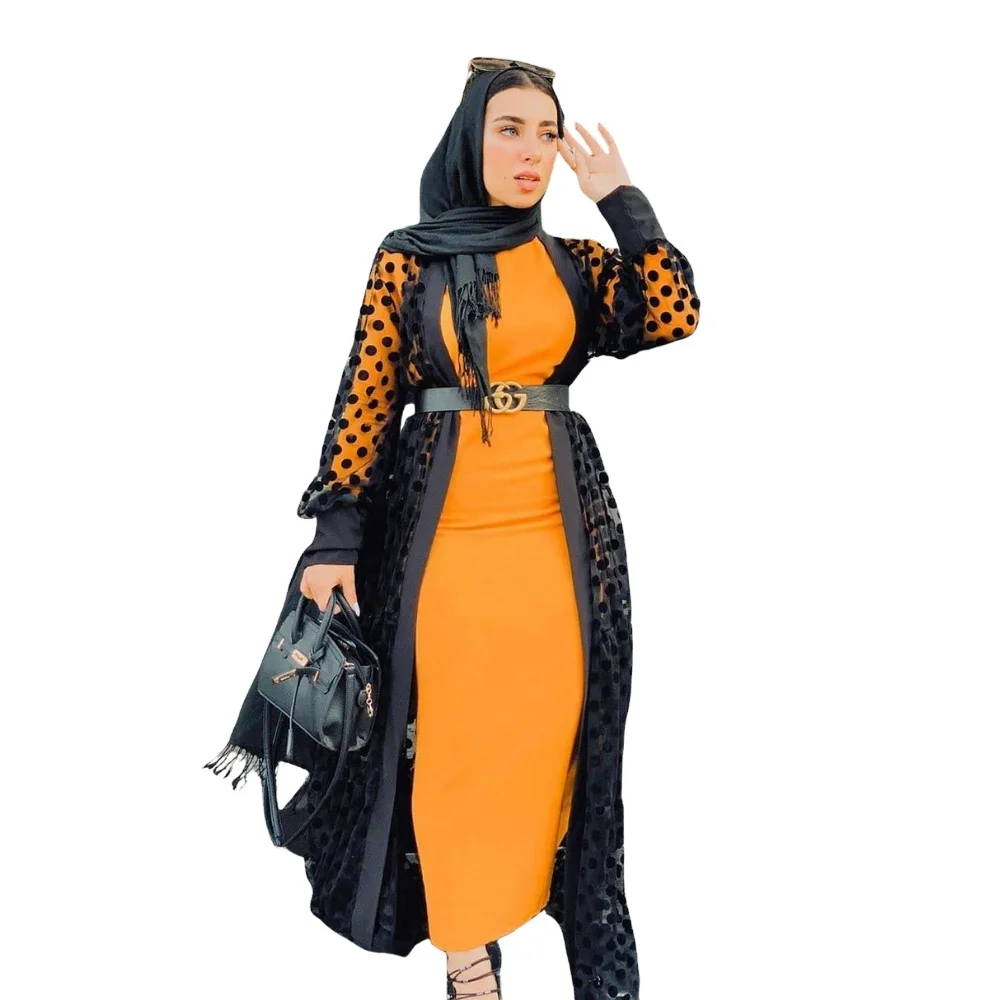 2021 Dubai Kimono Velvet Open Abaya Women Muslim Dress Islamic Clothing Islamic Clothing Muslim Dresses Dresses For Muslim Women