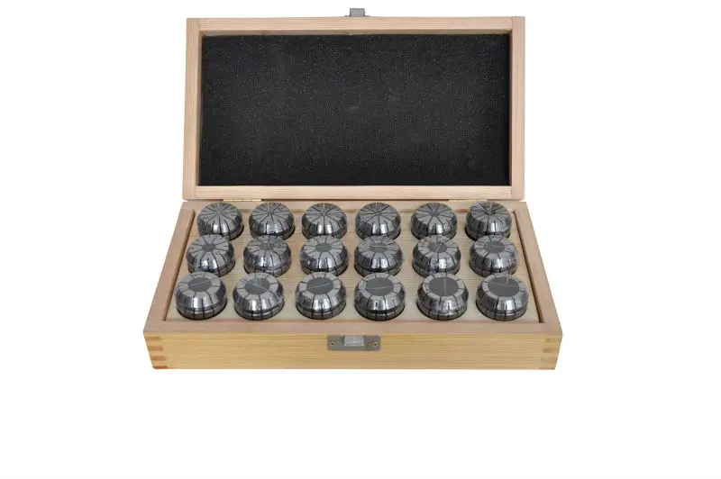 ER Collet kits packed in plastic or wooden box