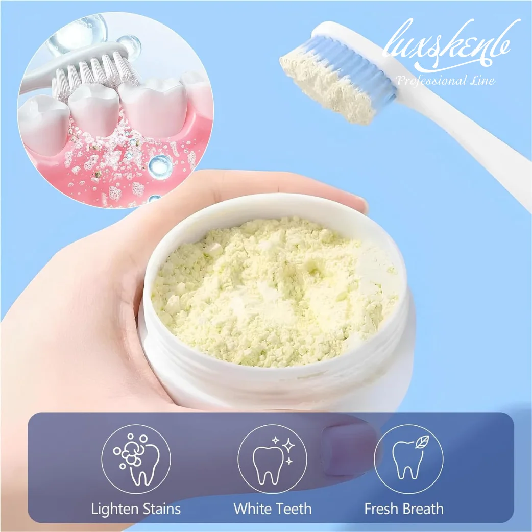 Private Label Teeth Powder Remove Plaque Organic Peroxide Free Pearl Mint Activated Carbon Teeth Whitening Powder