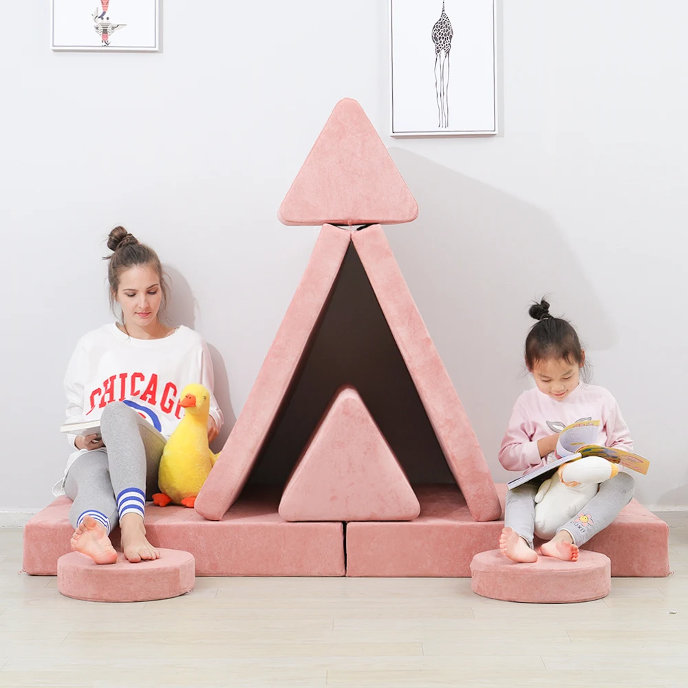 Hot Selling Inventory Innovative Children Play Couch Modular Living Room  Play Couch Furniture for Kids