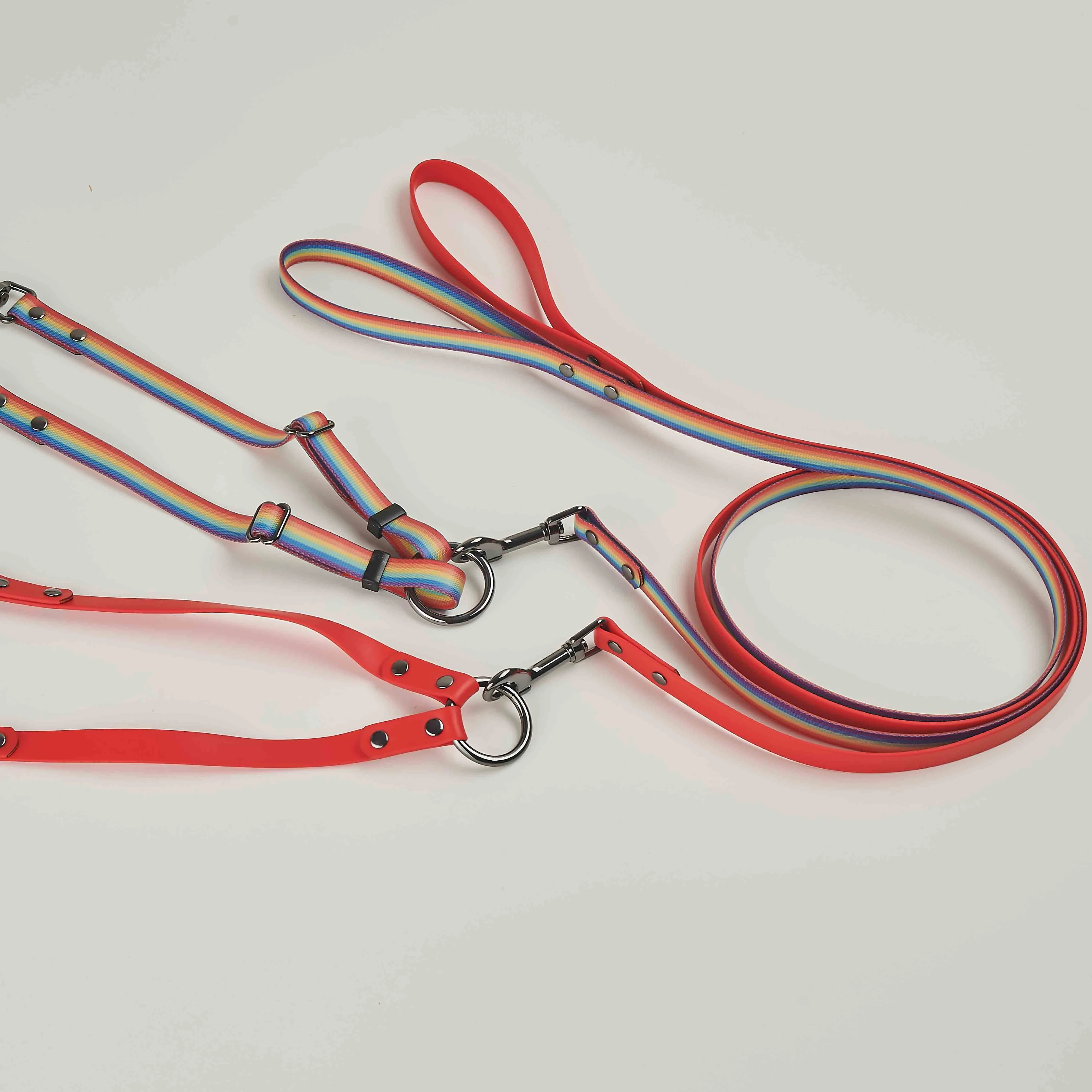 Durable Using Low Price Wholesale rope dog leash Outdoor Leather Nylon Pet collar Leash