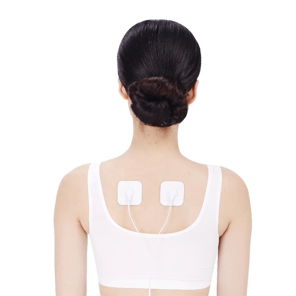 CE approved TENS snap electrode pad with carbon bearing pad for stimulate muscle adhesive electrode pads