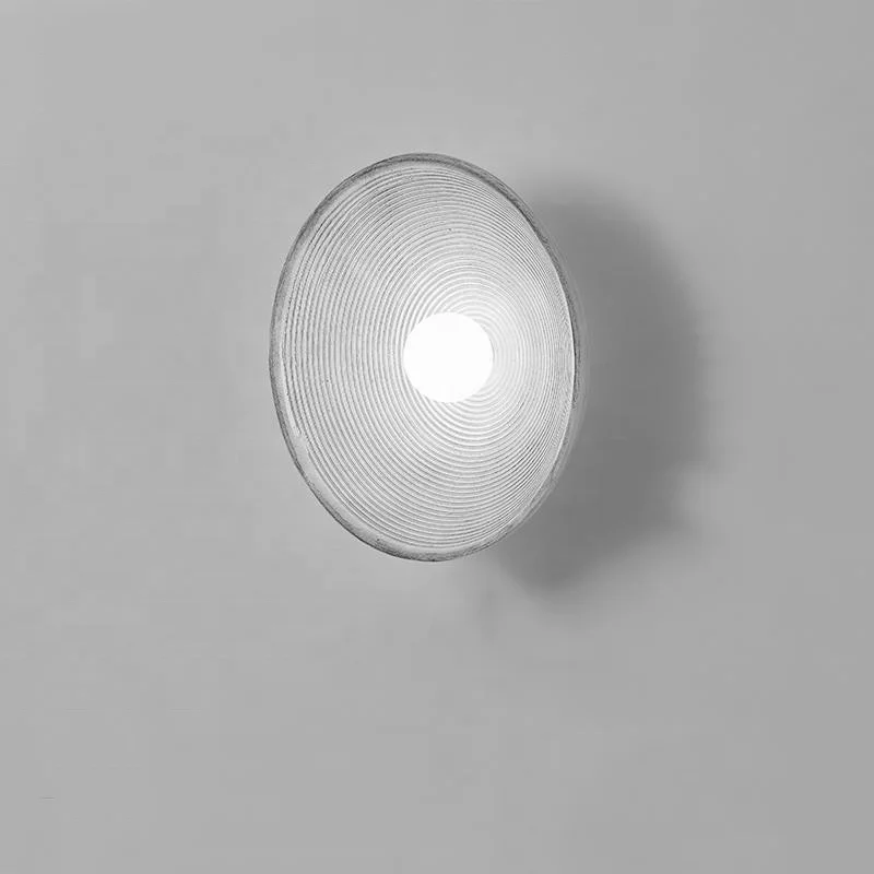 Wholesale in Stock Nordic Modern Simple Style Decorative Resin Wall Sconce Lamp Indoor Home Decor Round Glass Wall Light Fixture