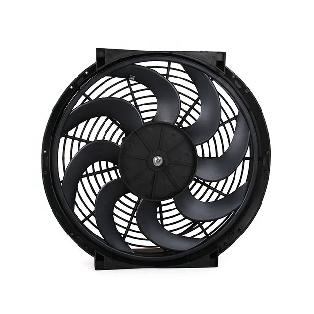12V 14 Inch Slim Engine Fan Mounting Kit 2250  Reversible Electric Radiator Cooling Bending Fan