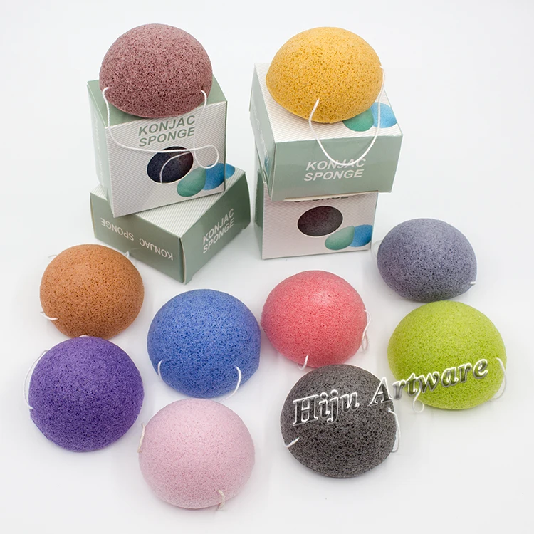  Оптовая продажа мягкая губка Konjac в форме шара Loofah для душа детской ванны