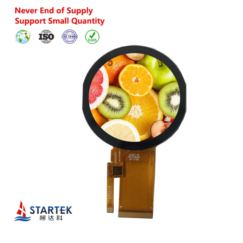 Startek 1.6 inch 400*400 ST7797 small round lcd display 1.3 2.1 2.47 2.8 5.0 inch IPS tft circular lcd screen module