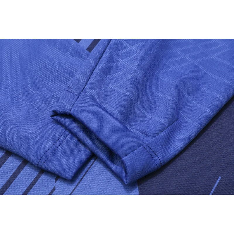 23-24 Soccer Training Tracksuits Men soccer jacket Football Uniform Sets Custom LOGO Soccer Jersey Club Sportswear Blue Suit