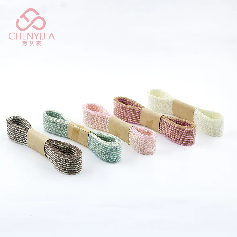 
2.5cm*2m 7 color jute linen ribbon DIY retro rustic linen craft ribbon color border 