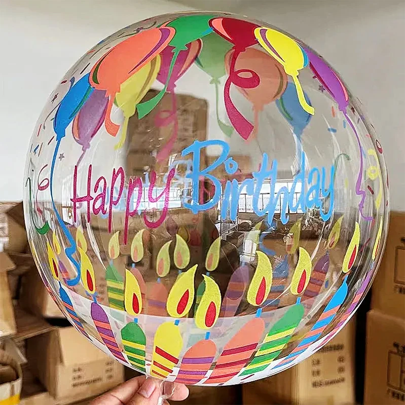 13/20 inch LED Bobo Light up Balloon 70CM Handheld Stretchable Transparent clear Bubble Balloon with sticks Globo Burbuja