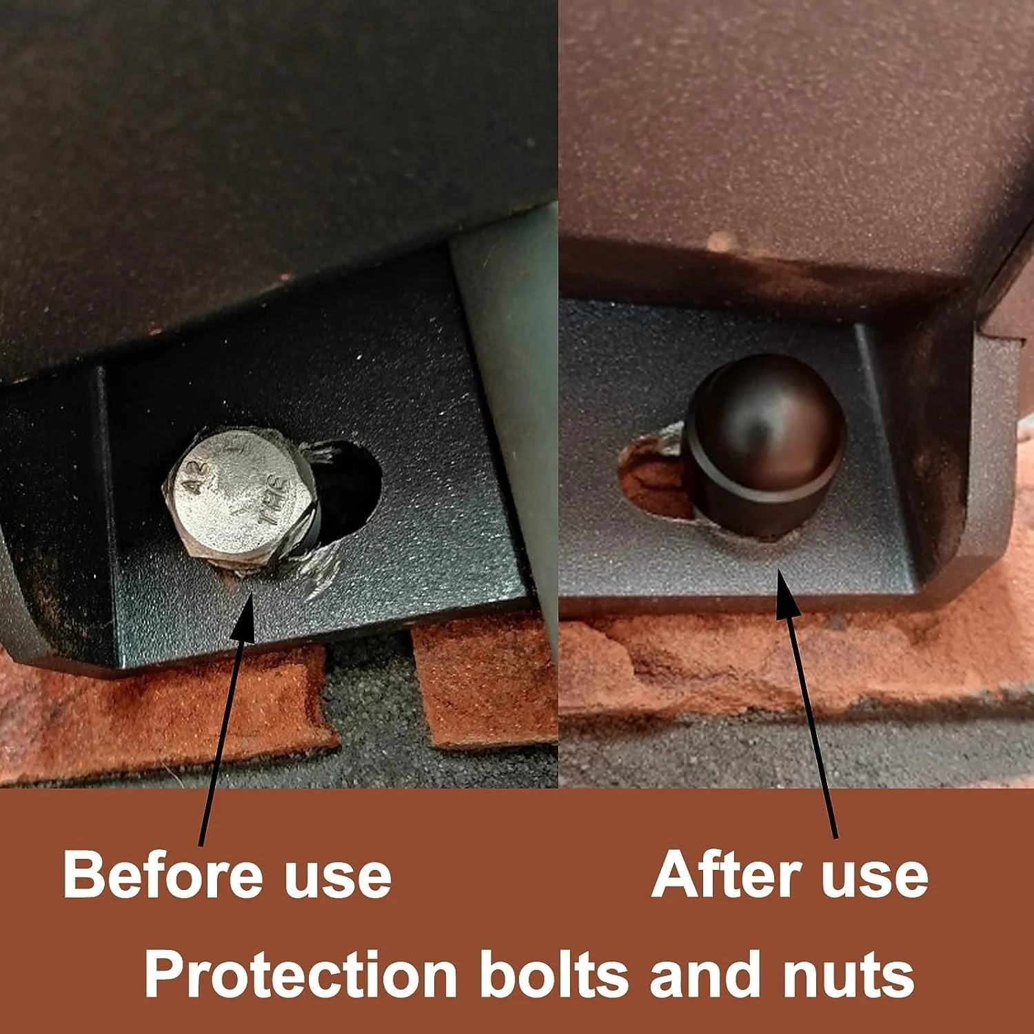 Elehk M6 Decorative Protective Domed Bolt Nut Cap Hexagon Nut Protective Cap Bolt Nut Dome Protection Caps