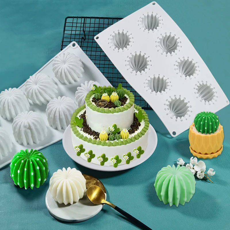 High Quality 8 cavity cactus mold Chocolate Mold Factory Supply Creative cake mold