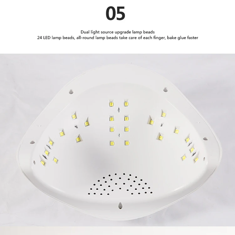 
58W Personal Customized Automatic Smart Dryer Quick Drying Nail LED UV Light 15S / 30S / 60S Timer UV Nail Light 