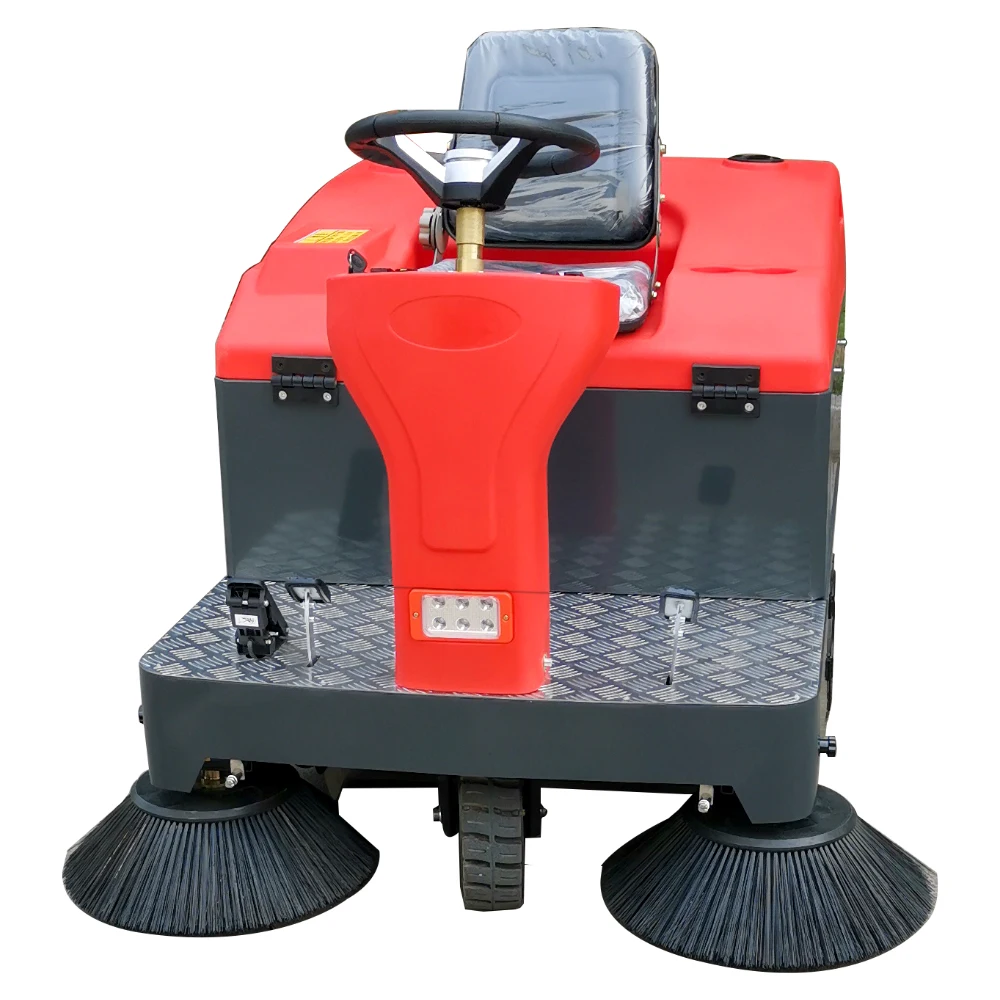 Square park Ride On Electric Auto Industrial Floor Scrubber Floor Sweeper