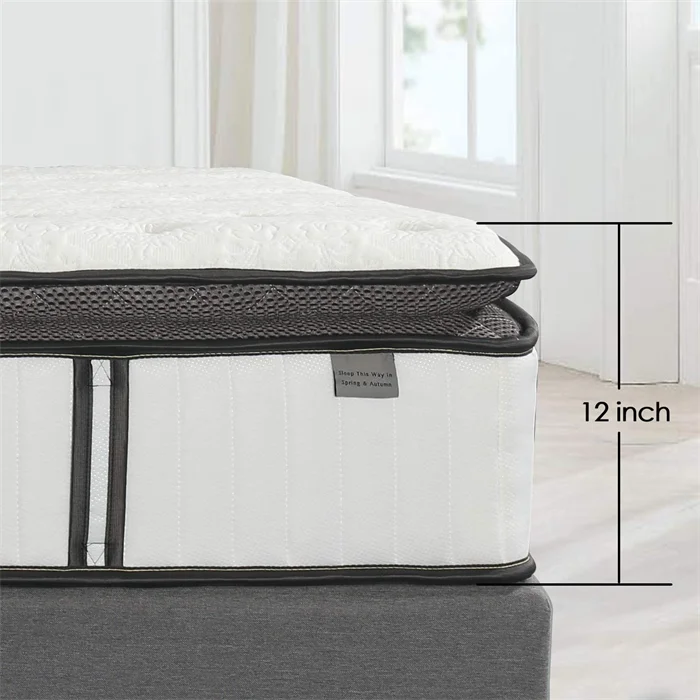 Queen King Size Good Support Comfortable Memory Foam Mattresses 12inch Bed Spring Mattress Latex Bedroom Furniture Set In a Box