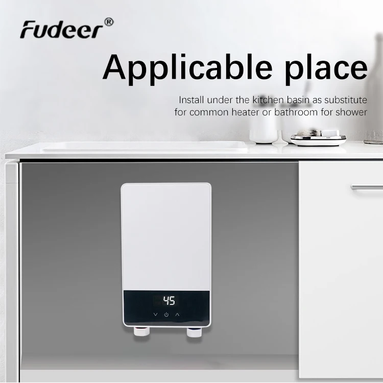 220-240V Mini LED Display Instant Electric Tankless Hot Water Heater  geysers electric water heater