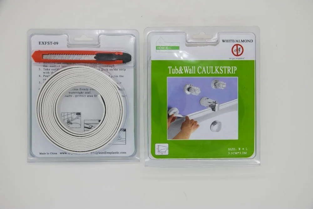 self adhesive Bathtub and Wall waterproof seal strip 31mmx3.2m