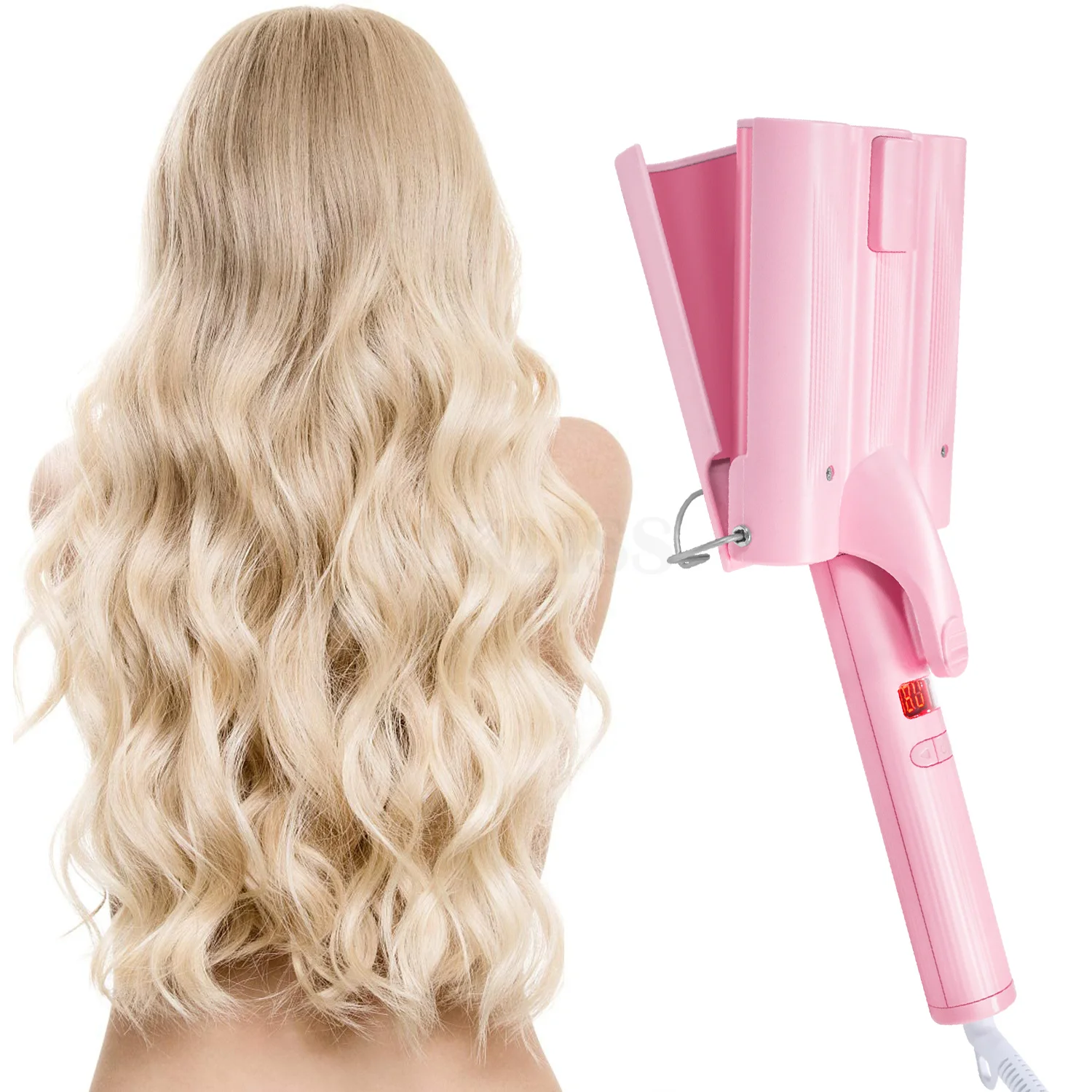 
Hot Sale Curling Hair Iron Automatic 3 Barrel Curling Iron Wand Water 