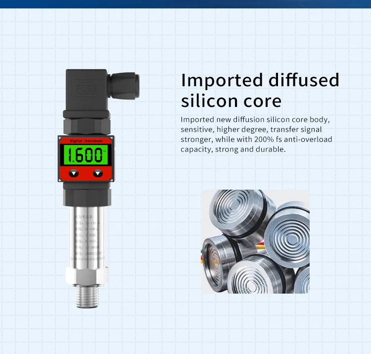 AOSHENG Low cost 4-20mA/0-10V/0-5V pressure transmitter/ Vacuum transmitter sensor with high quality
