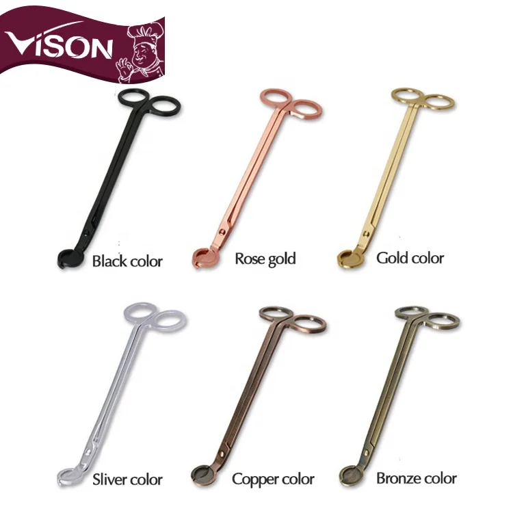 Wholesale Stainless steel Gold color  candle scissors cutting tools Accessory kit Candle Wick trimmer