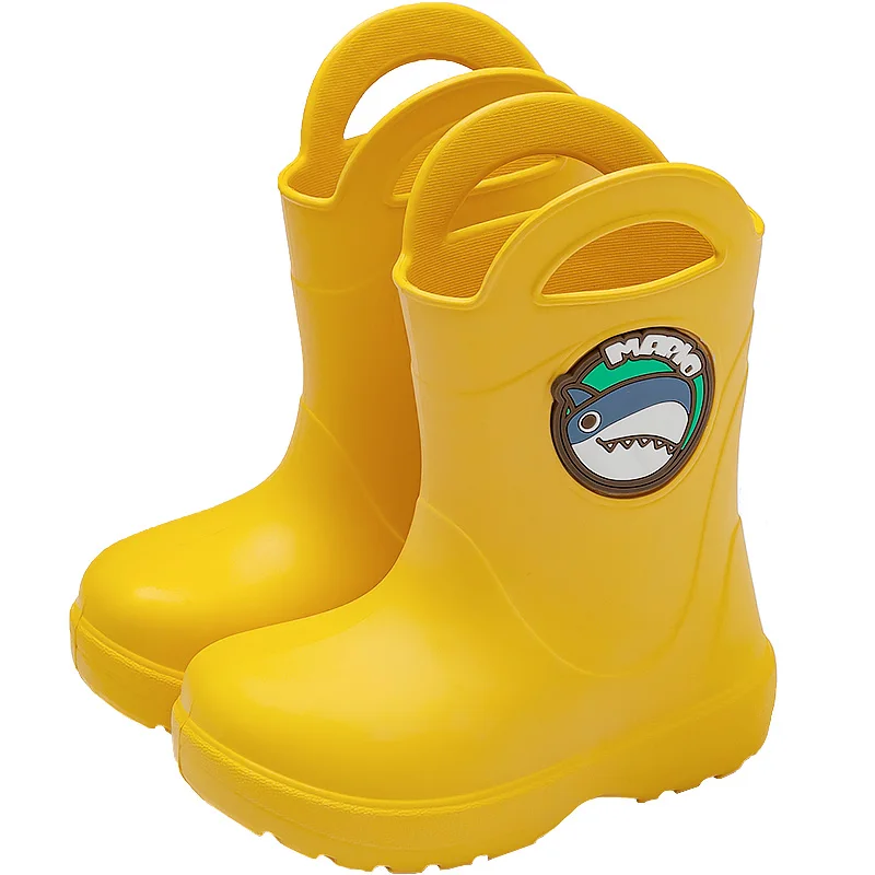 Cheerful Mario Children Rain Boots Baby Boy Girl EVA Non-slip Outdoor Cartoon Dinosaur Rainboots Kids Waterproof Shoes