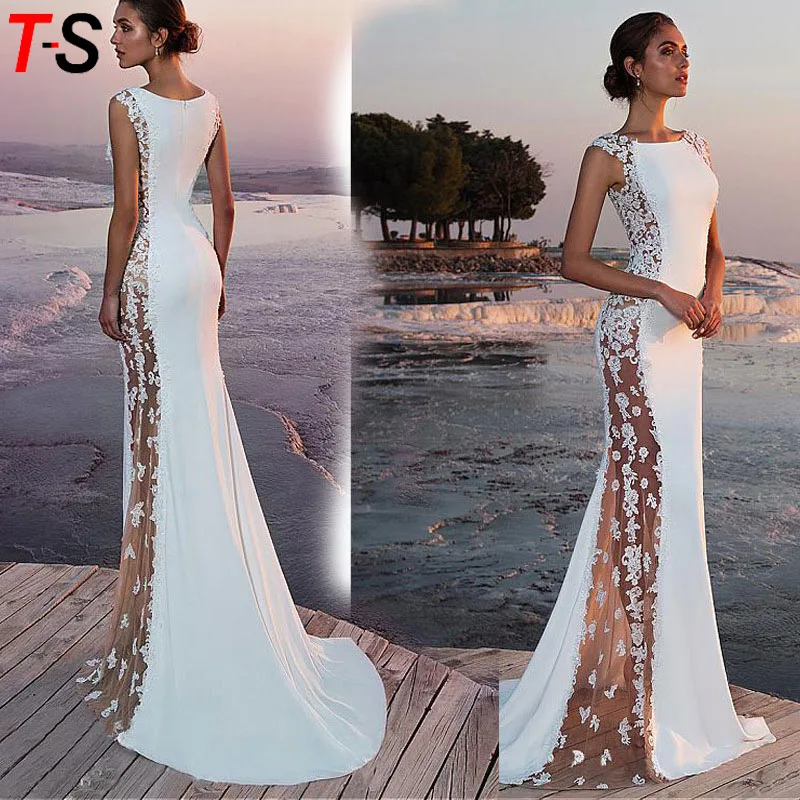 Summer Dress Long Banquet Wedding Dress Lace Evening Dress
