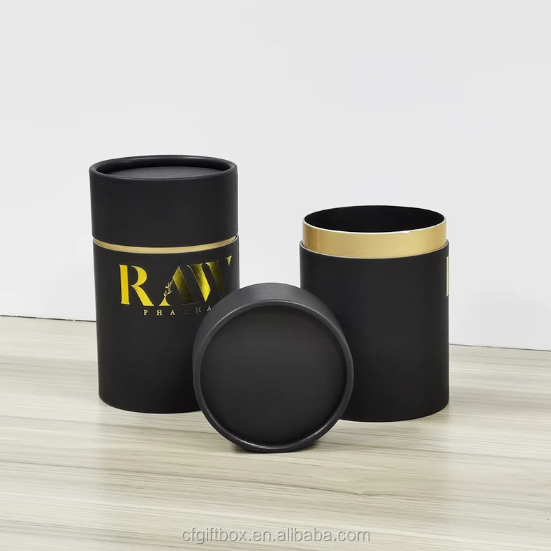 Custom Design Cardboard Circle Package Luxury Cylinder Packaging Tube Paper Round Box Gift Packing Print Label