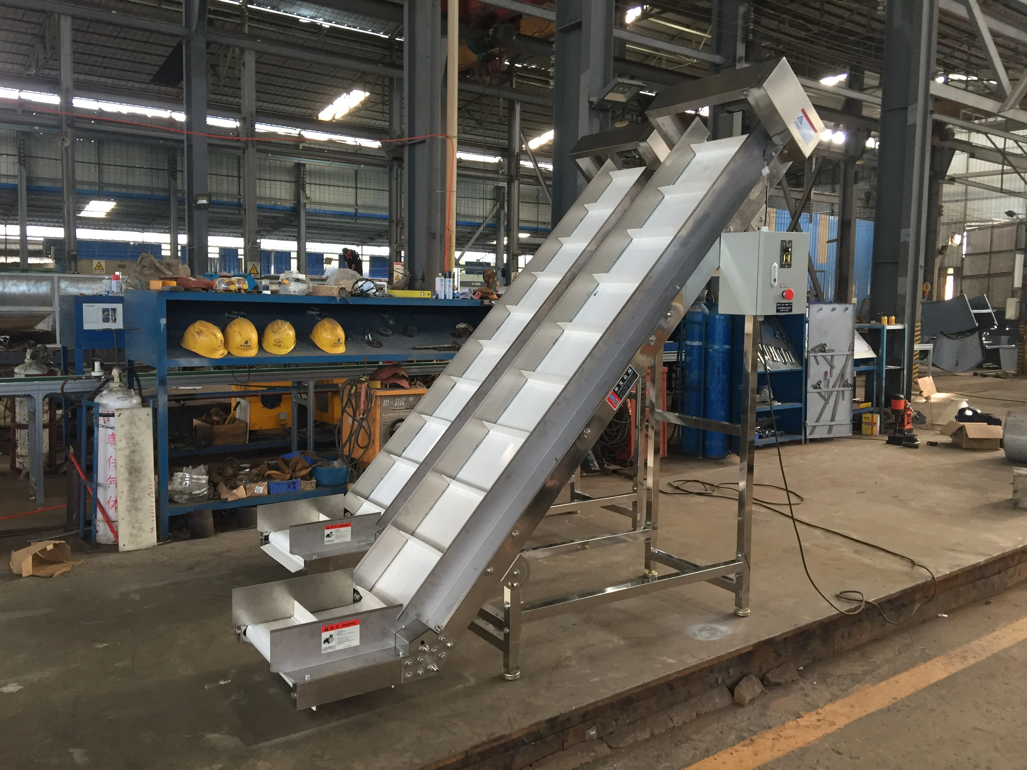 
Incline belt conveyor feeder, Skirt hem rib conveyor belt price 