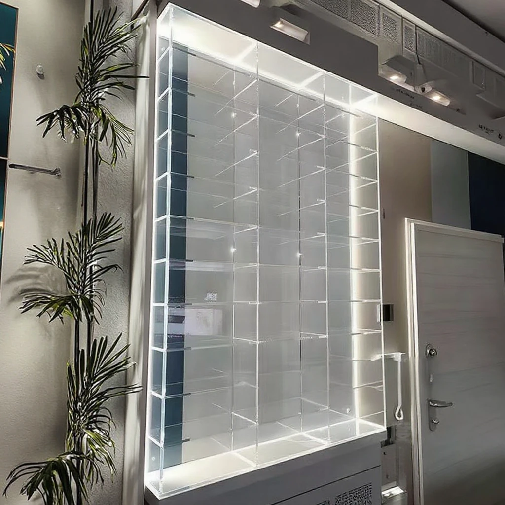 Customized acrylic rack storage box shoe box collection box show room personalized home decorates design showcase