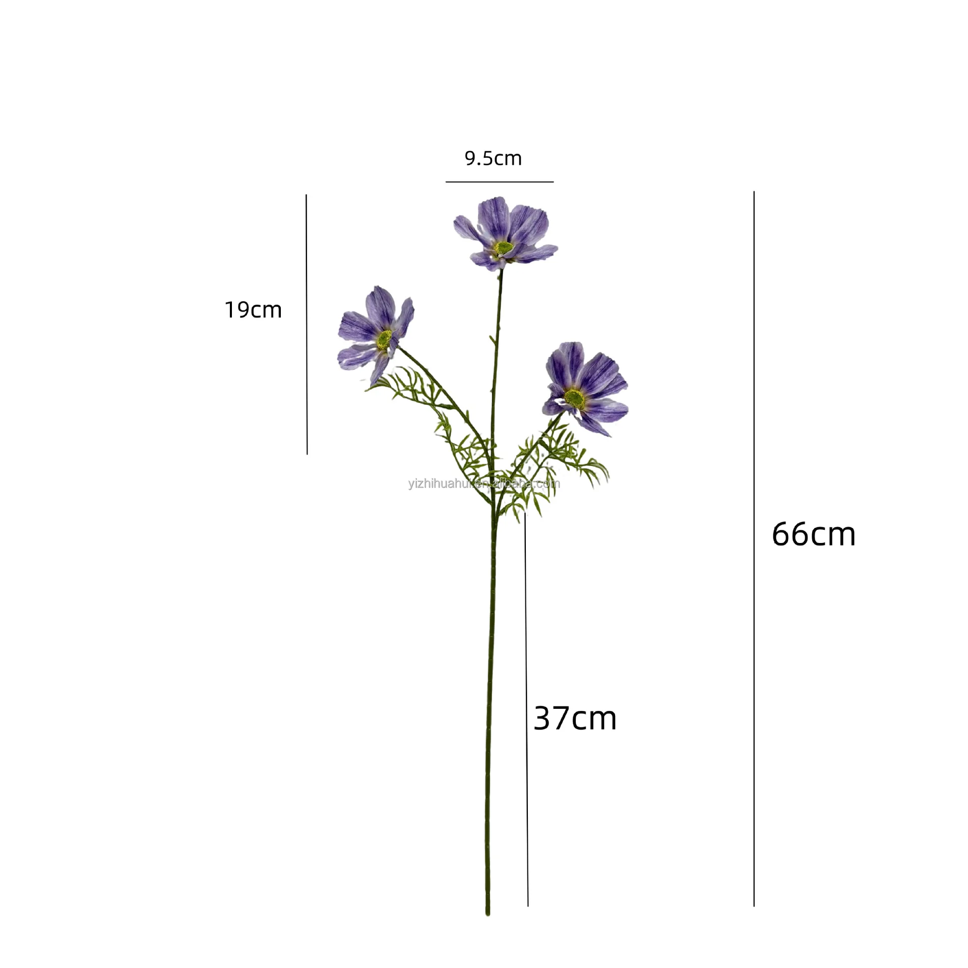 Wholesale 3 Heads Artificial Real Touch Daisy Chrysanthemum Flower Cosmos Bipinnatus Galsang Flower for Wedding Home Decoration