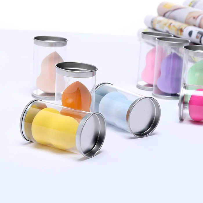 High Quality Pink Latex Free Makeup Sponge Gift Set Beauty Puff Cosmetic Blender with Display Stand