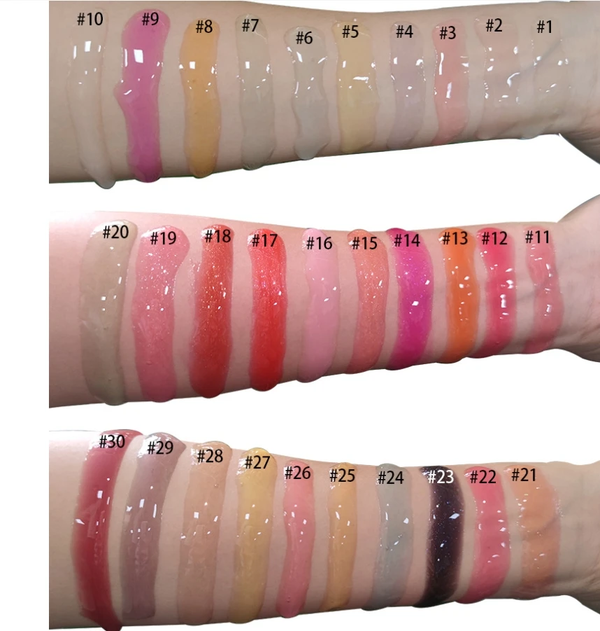 Lilywild plumping vegan wholesale custom logo tinted private label color changing lip oil