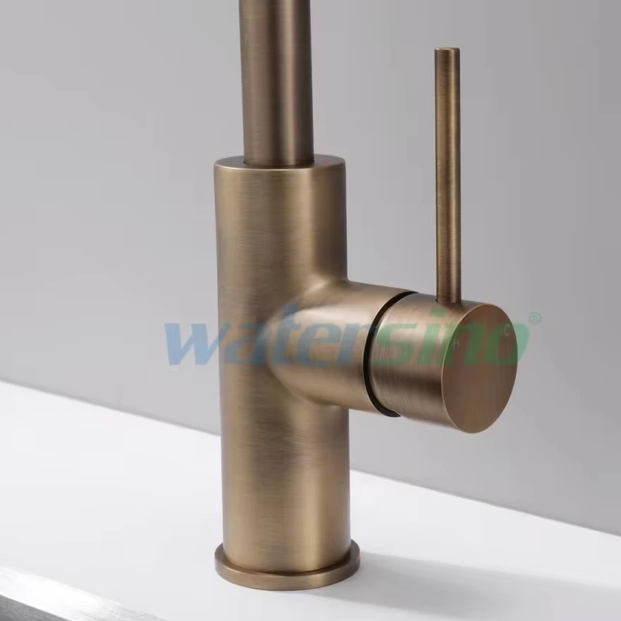Hot Selling Kitchen Faucet Watermark Brass Zr Gold Brushed Pull Out Kitchen Mixer Tap