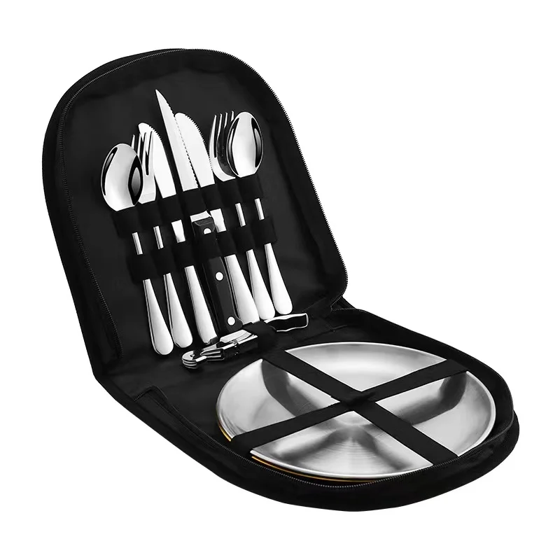 Outdoor Camping Portable Cutlery Set Stainless Steel Knife fork spoon Travel Flatware Utensils Set