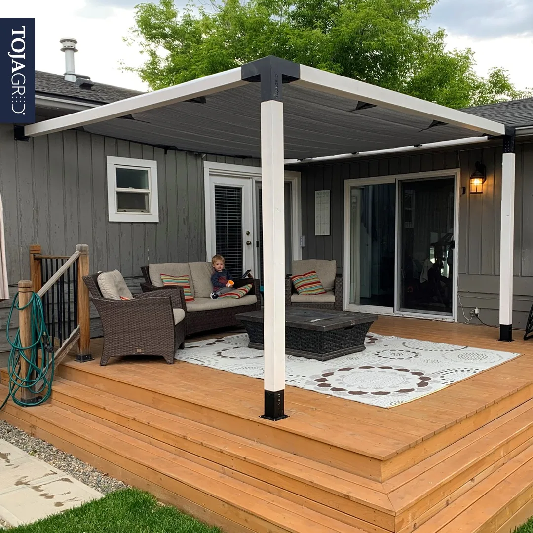 Brackets for pergola , Elevated Wood Stand Kit with Steel Brackets