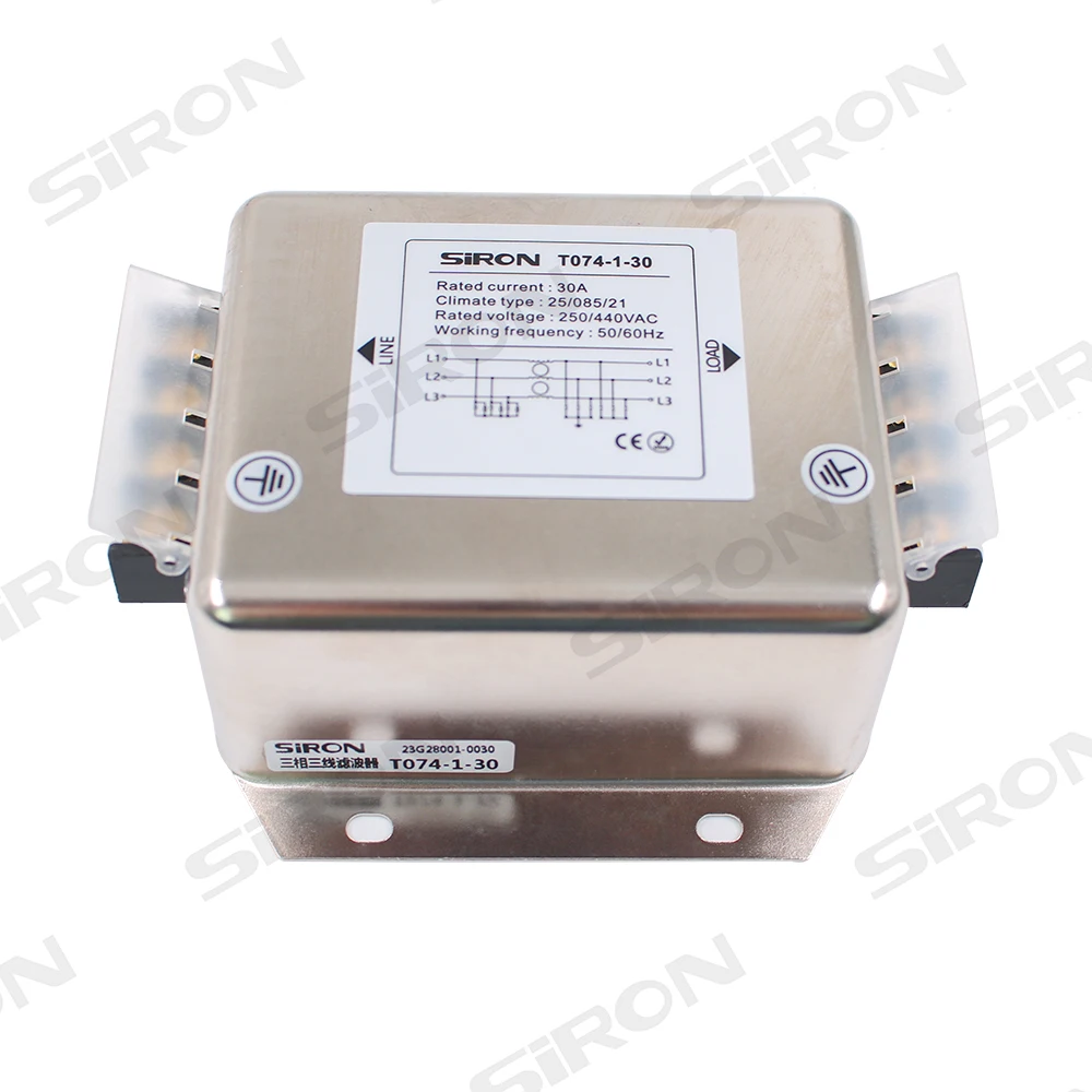 SiRON T074-1 noise filter 440v 3phase 3wire AC emi power line filter
