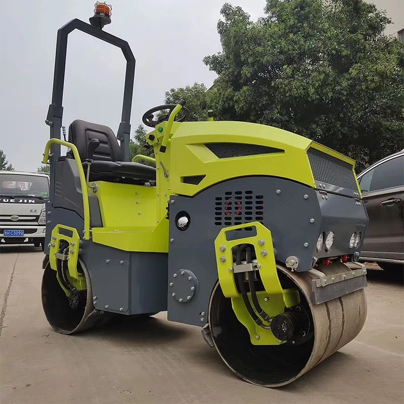 90% New cheap price high quality used domestically produced articulated double wheeled vehicle mini road roller machine for sale