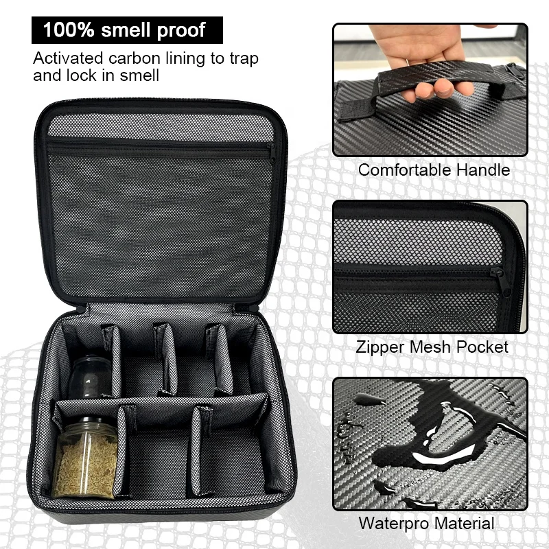 Mergeboon custom smoking stash bag smell proof with combination lock smell proof bag