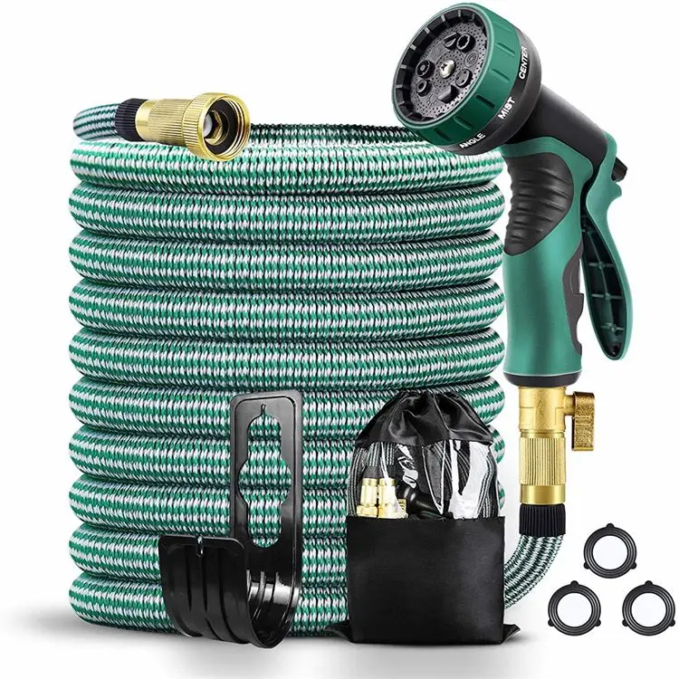 2022 Flexi Hose With 8 Function Nozzle 100Ft Garden Hose Expandable Hose