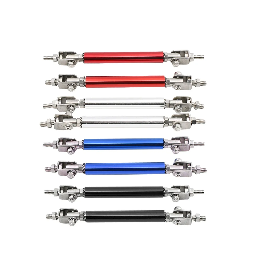 Red Adjust Front Bumper Lip Splitter Strut Rod Tie Support Bars For Honda  7.5/10/15/20CM