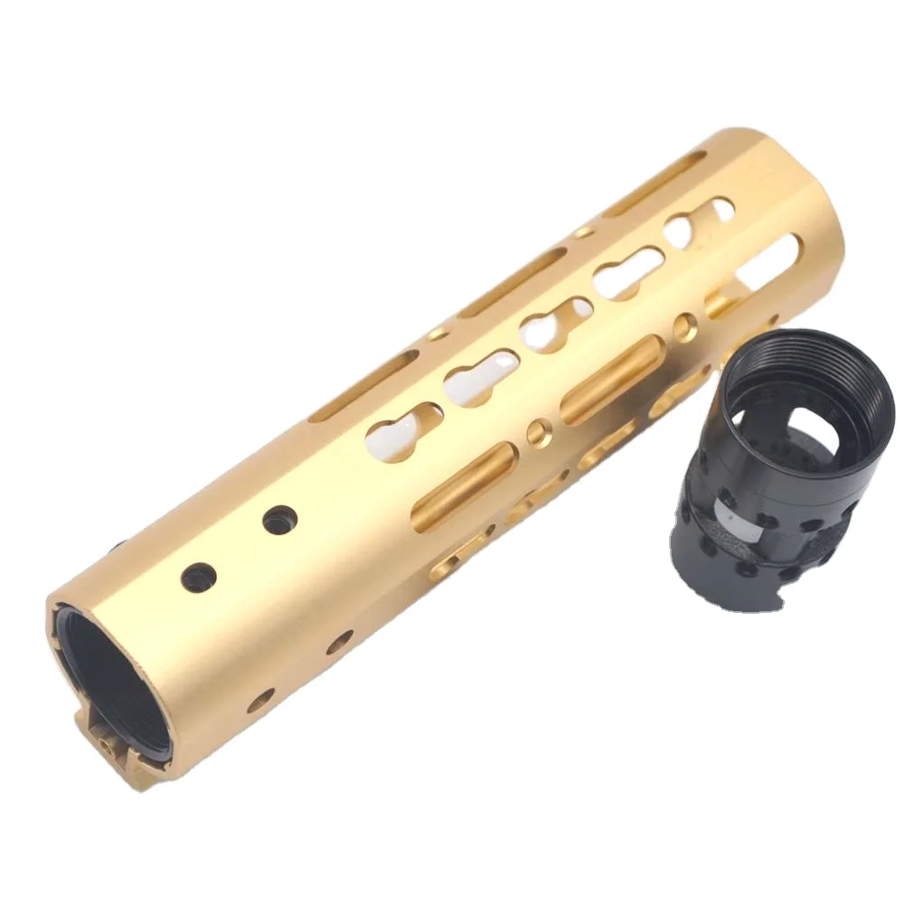
Aplus Luxury Gold golden NSR 7 Inch Free Float KeyMod AR15 Handguard AR-15 Picatinny key mod Rail Mounted with Steel Barrel Nut 